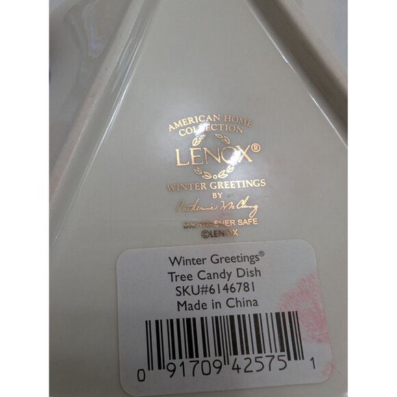 Lenox China Winter Greetings Cardinal on pine tree branch Christmas Tree trinket - Picture 10 of 12